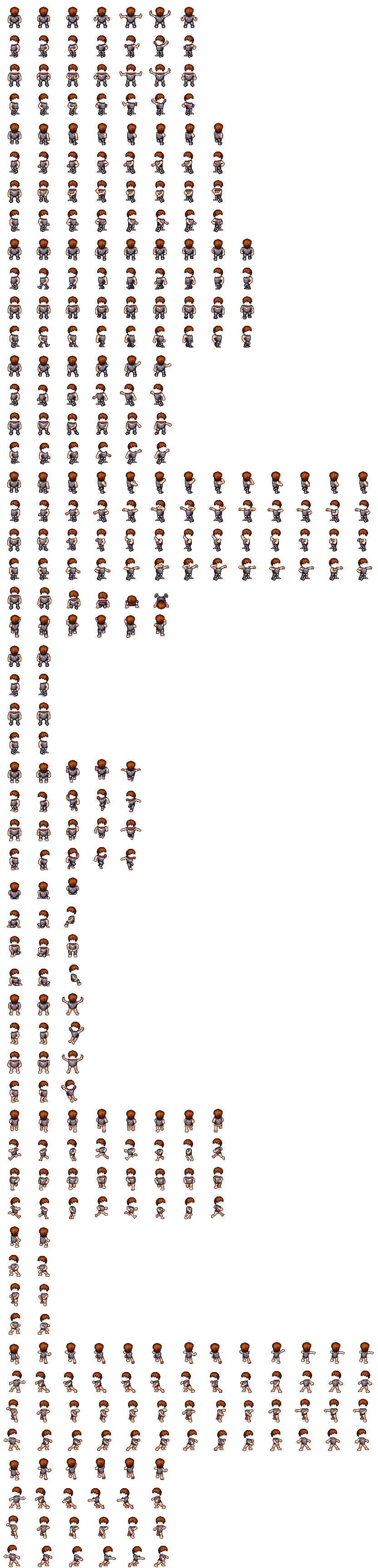 Warrior preset — walk, attack, idle animations